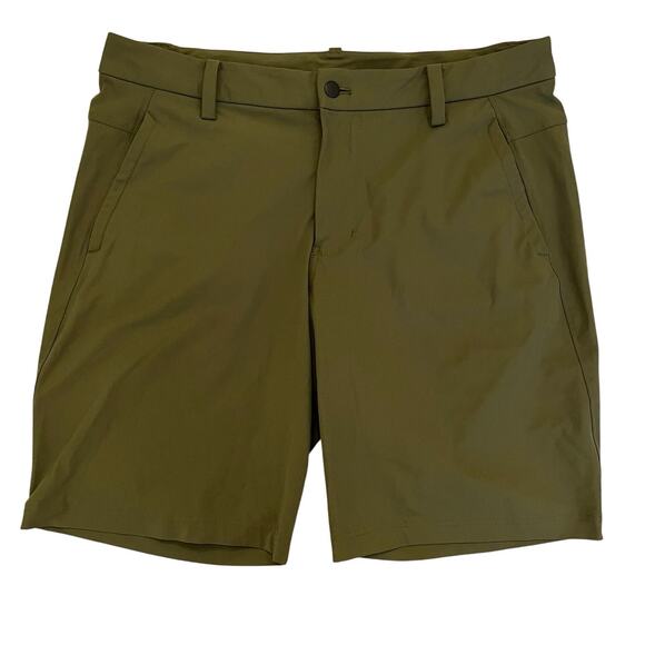 Lululemon Kahuna 2.0 Shorts Men's 36 Chino Green 10" Stretch Golf Sporty Outdoor - Picture 1 of 11
